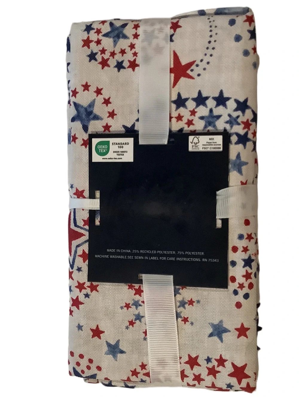 Nautica Home Patriotic Stars Easy Care Napkins Set Of 6 New